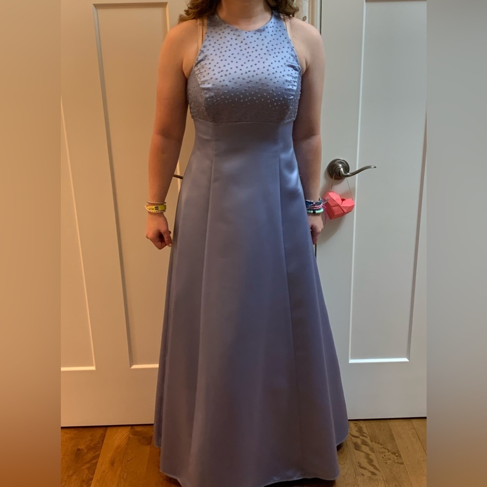 Elegant Lavender Sleeveless Prom Dress